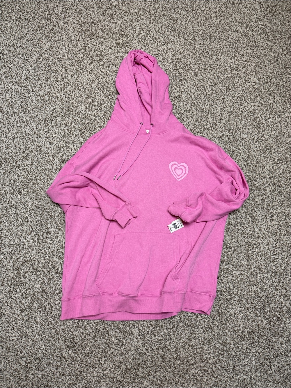 Ultra Flirt Women's Pink Heart Self Love Club Hoodie Sweater - Cozy Pullover